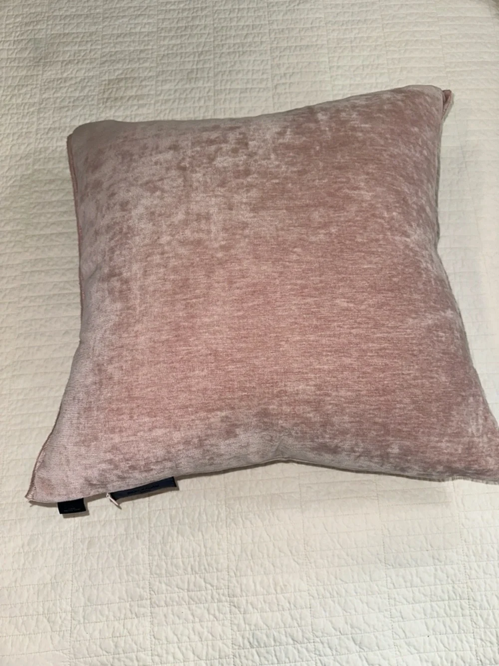 Magaschoni Halloween Blush Pink Velvet Rhinestone Skull Pillow 20x20